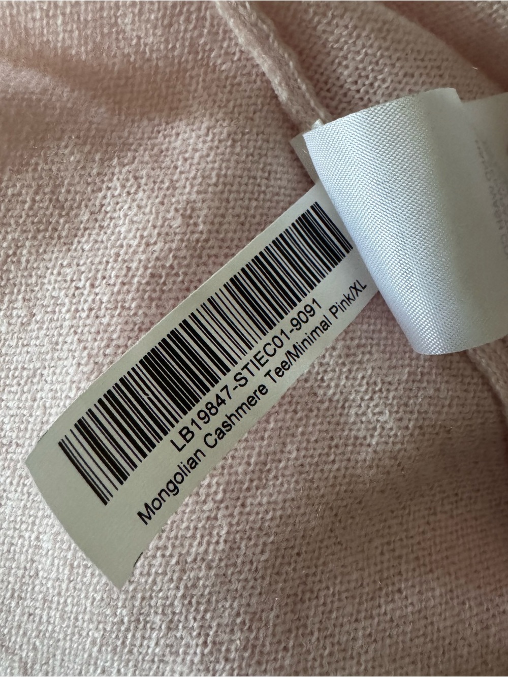NWT Quince Mongolian Cashmere Sweater Tee Minimal Pink size XL - Picture 7 of 8